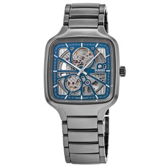 Rado True Square Automatic Open Heart Blue Dial Ceramic Unisex Watch R27083202