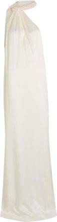 Stella McCartney Stella Mccartney Faux Pearl-embellished Satin Gown - Cream - 38 (UK6 / XS)