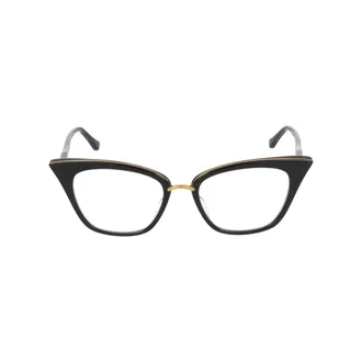Dita Eyewear Glasses, female, Black, Size: 51 MM Rebella Black/Yellow Gold Eyeglasses
