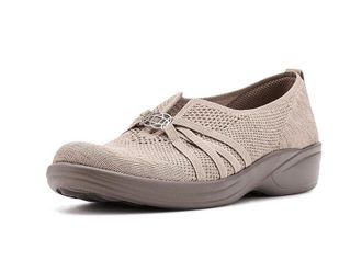 Life Stride Niche Knit Skimmers Womens Flat Shoes Simply Taupe Knit Fabric : 6.5 M (B), Polyester