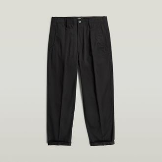 G-Star Pleated Relaxed Tapered Chino - Zwart - Heren
