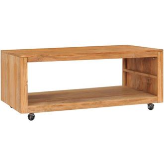 vidaXL Mesa De Centro De Madera Maciza De Teca 110x60x40 Cm Vidaxl