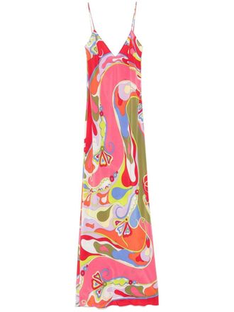 Pucci Orchidee-print dress - Red