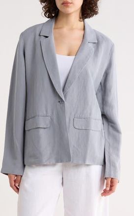 Eileen Fisher Organic Linen & Silk Blazer in Grey Stone at Nordstrom Rack, Size X-Large