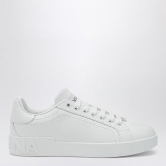 Dolce & Gabbana White Portofino Sneakers in leather
