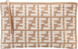 Fendi Pre-owned Fendi Zucca Cashmere Clutch Ladies 8N0178 ALML 229 0059