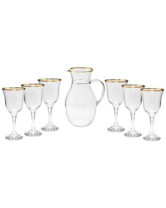 Alice Pazkus 7Pc Drinkware Set With Rim Design