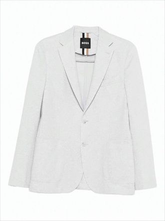 HUGO BOSS Tailored Textured Jacket With Classic Notch Lapel