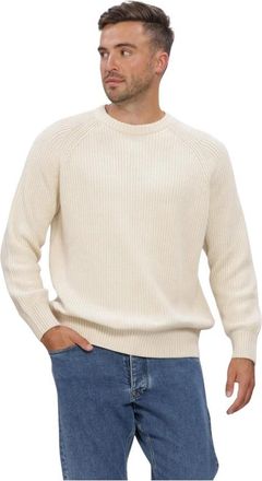 Selected Rib Knit Sweater - Heren - Ronde hals truien - Beige - 2XL - Katoen - Truien & Vesten