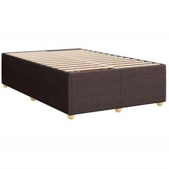 vidaXL Estructura De Cama Sin Colch&oacute;n Tela Marr&oacute;n Oscuro 120x190 Cm Vidaxl