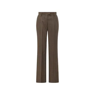 Ganni Pinstripe Straight-leg Trousers