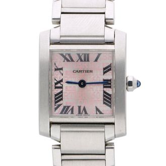 Cartier Pre-owned Cartier Tank Quartz Pink Dial Ladies Watch W51035Q3