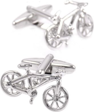 Charles William London Silver Tone Cycling Sports Cufflinks Bike BMX Fan