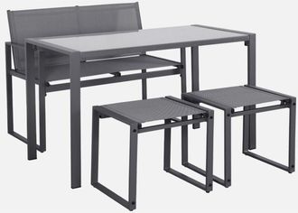 Sweeek Conjunto De Mesa De Jard&iacute;n Encastrable, 4 Plazas