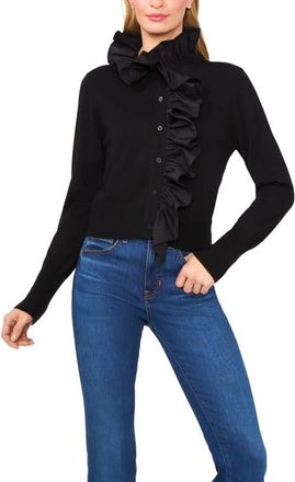 Ted Baker Mixed Media Sweater in Rich Black at Nordstrom, Size X-Small