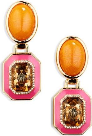 Kurt Geiger Eagles Head Faux Stone & Enamel Drop Earrings in Yellow at Nordstrom Rack