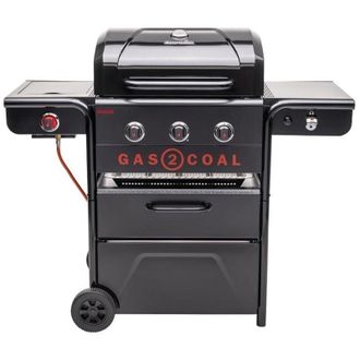 Char-Broil Char-Broil Gas2Coal 330 - Barbecue a gas e carbone, edizione speciale con piastra