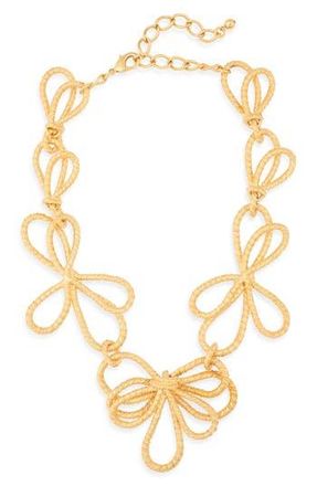 Kenneth Jay Lane Bow Statement Necklace in Gold at Nordstrom Rack