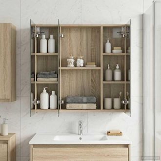 vidaXL Vidaxl Mobiletto Per Specchio Da Bagno Rovere Sonoma 70 X 14,5 X 70 Cm
