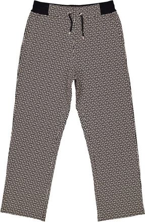 Balmain Monogram Jacquard Trousers, Size Medium