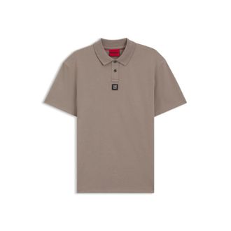 HUGO BOSS Stacked-logo polo shirt in interlock cotton