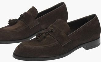 Ermenegildo Zegna EZ TAILORING suede leather SIENA tassle loafers size 10,5