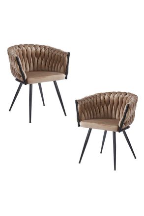 Regalos Miguel Packs Sillas Comedor - Pack 2 Sillas Widny Black Terciopelo - Champ&aacute;n