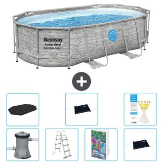 Bestway Piscina Bestway Power Steel Oval - 427x250x100 Cm - 8-piezas S562
