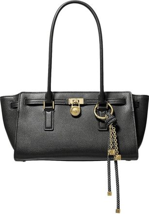 Michael Kors Hamilton Moderne Small Leather Satchel - Dames - Shoppers - Zwart - ONE Size - Leer - Tassen