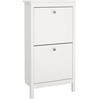 Dmora Dmora - Zapatero Tisoy, Zapatero, Armario De Entrada Multiusos, Zapatero, 54x25 H103 Cm, Blanco