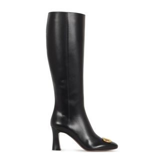 Valentino Schoenen, Dames, Zwart, 39 EU, Leer, Vlogo Signature Boot