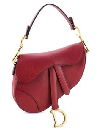 Dior Saddle Handbag Leather Mini shoulder bag - women - Calf Leather - One Size - Red