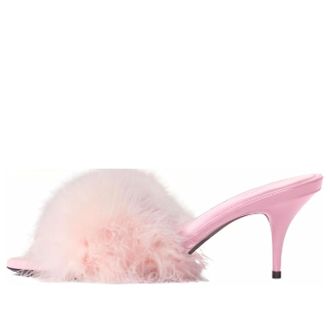Balenciaga (WMNS) Balenciaga Boudoir 70mm Sandals Pink Feathers 787447W0WMQ5000