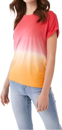 FDJ Ombre Short Sleeve Top In Multi