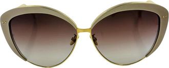 Linda Farrow 579 - Dames - Zonnebrillen - Bruin - ONE Size - Accessoires