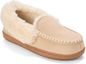 Dearfoams Ryland Cabin Moccasin Slipper in Sand at Nordstrom, Size X-Large M