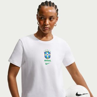 Nike Brazil Nike Womens Soccer T-Shirt in White | IH2236-100