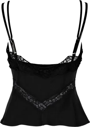 Msgm Lace-Trim Acetate Blouse - Black