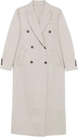 Brunello Cucinelli Cappotto doppiopetto in cashmere - Grigio