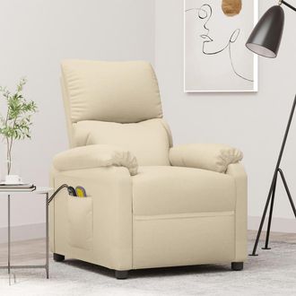 vidaXL Tela De Crema De Silla De Masaje El&eacute;ctrico