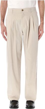 Isabel Marant Yostin Broeken - Heren - Straight fit broeken - Beige - W44 - Katoen - Broeken