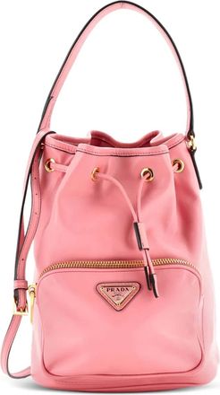 Prada Drawstring Pocket Soft Calf Small bucket bag - Roze