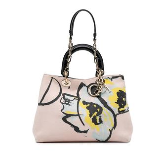 Dior Pre-owned Dior Limited Edition Medium Canvas Floral Printed Diorissimo Satchel Ladies 01-RU-1114