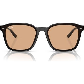 Ray-Ban 66mm Square Sunglasses in Black /Brown at Nordstrom