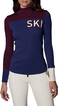 Alp N Rock Fallon Mock Neck Rib Top in Deep Blue at Nordstrom, Size X-Large