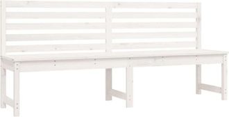 vidaXL Vidaxl - Banco de jardín madera maciza pino blanco 201,5 cm