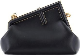 Fendi First Bag Leather Small clutch bag - Nero