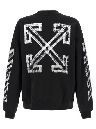 Off-white Logo-Embroidered Cotton Sweatshirt - Black