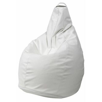 Dmora Puf Abner, Sill&oacute;n Multiusos, Puf, Puf Reposapi&eacute;s, Made In Italy, 90x90 H120 Cm, Blanco - Dmora