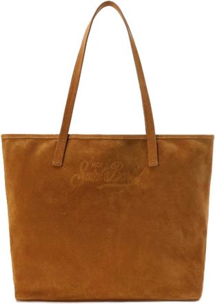MC2 Saint Barth Tote Bags, female, Brown, Size: ONE SIZE Suede City Shoulder Bag
